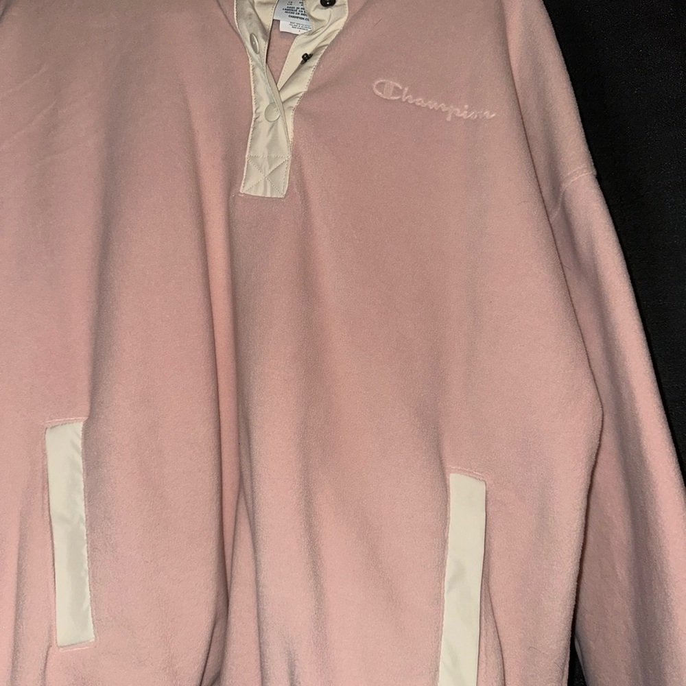 Champion Light Pink Sweatshirt with Cream Details